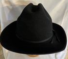 Black Handmade 100  Felt Wool Brim Fedora Hat Size 57cm
