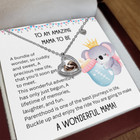 To An Amazing Mama To Be Baby Feet 925 Silver Necklace Mother s Day New Mom