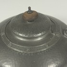 1900s Antique Alex Clark English Pewter Wood No 28 Hand Hammered Teapot London