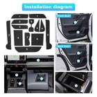Bixuan 13pcs 2026 Rav4 Door Slot Mats Cup Holder Inserts For 2026 Toyota Rav4