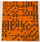 416g Vtg 2    Bakelite Dominoes Aged Butterscotch Orange Pumpkin