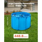 Canvas Fish Pond Above Ground Fish Tank 448 8 Gal Round Koi Pond  blue 