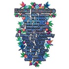 Judaica Home Blessing Wood Wall Art Colorful Birds And Flowers