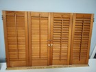 2 Wood Interior Window Louvered Plantation Shutters Cafe Style  22 75  X 18 w  1