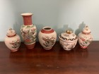 Toyo Japan Vase  Satsuma Japan Ginger Jars  Macau Bowl   Lid