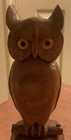 Vintage Hand Carved Wooden Owl Signed  6 1 2    Tall 1997