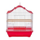 Prevue Pet Soho Crown Top Roof Bird Cage Red And White