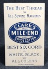 Clark s Mile End Spool Cotton Antique Victorian Trade Card Vtc Woman Cat Thread