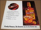 1973 Early Times Bourbon Whisky Print Ad Advertisement Vintage Kentucky Straight