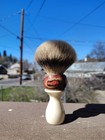 Shave Brush One Of A Kind Ebonite Custom Brush 24mm Silver Tip Badger Knot 
