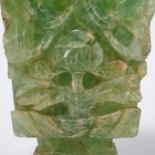 Vintage Carved Jadeite Asian Chinese Vase Light Green Ornate Antique
