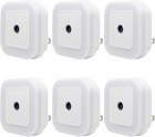 6pcs Plug-in Led Night Lights Lamp Dusk To Dawn Sensor Hallway Kitchen Bathroom