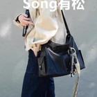 Songmont Hobo Bag Vegetable Tanned Cowhide Shoulder Messenger Soft Bag