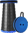 Folding Stool Portable Telescopic Chair Seat Camping Retractable Outdoor Blue