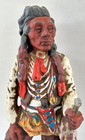 Curlee Decanter Native American Indian Sculptural Hand Painted Porcelain 1974