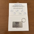 H-e-b Metal 120th Anniversary Gift Card Key Chain No Money On Card Is Reloadable