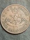 1852 Bank Of Upper Canada Bank Token 1 2 Penny One Half Penny Copper Bn Km  Tn1