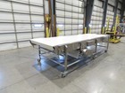 56 x 13  4  Stainless Portable Slider Bed Conveyor 52 wide Belt 480v 3ph 100fpm