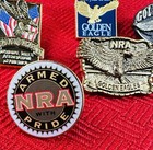 Nra Golden Eagles Armed Pride Member Lapel Hat Vest Pin Lot Of 6