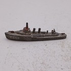 Vintage 1940   s Tootsietoy Pressed Steel Warship K880 Destroyer W  Red Paint