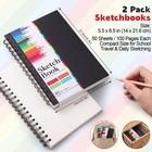 5 5  X 8 5  Mini Sketch Book 2 Pack  Spiral Bound  100gsm Paper