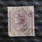 India Qv Sg57  8p Mauve  Fine Used  Cat   20 