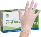  100 Pack  Clear Powder Free Vinyl Disposable Plastic Gloves S M L Xl