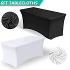 4ft 6ft 8ft Spandex Fitted Stretch Tablecloth Table Cover Wedding Banquet Party