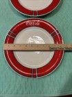 Set Of 2 Gibson Coca-cola 10 5  Dinner Plate 1996   Red Border Preowned