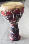 Handpainted Djembe Drum Natural Animal Skin Head Boho Hippie Art Instrument 
