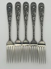 1 1920s S  Kirk   Son Inc Sterling Silver Repousse 7 25  Dinner Fork s  J Mono
