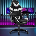 Massage Gaming Chair Ergonomic Office Chair W  Lumbar Support Footrest Headrest