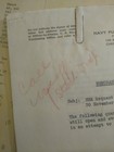 L41  Wwii 1944 Navy Signed Memo Capt Crisp Steel Shortage W a  Taylor Documents