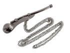 Bosun Call Pipe Nautical Marine Chrome Finish 5  Boatswain Brass Whistle W Chain
