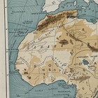 Antique 1901 Physical Map Of Africa 12   x10   