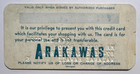 Arakawas 1950 s Credit Card Hawaii Extremely Rare