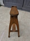 19th Century Antique Shoe Shine Wood Stand And Foot Rest Germany Rare