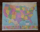 United States Laminated Wall Poster Map From Hammond Collectors Series