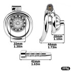 Male Negative Chastity Cage Stainless Steel Breathable Lock Device With Ring Usa