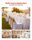 Vevor 12pcs White Stretch Spandex Folding Chair Covers For Wedding Party Dining