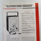 Vintage Rca Transistorized Sine square Wave Audio Signal Generator Spec Sheet