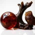 Baltic Amber Owl Figurine Tree With Moon Sphere Home Decor Gift - Wholesale