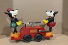 Vintage Mickey   Minnie Mouse Wind-up Hand Car Original   1100 Lionel Train