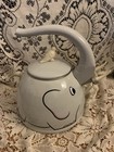 Vtg 1990 s Kamenstein Elephant Whistling Tea Kettle Light Gray Bird Lid Mint 