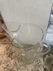 Vintage 8 5in Tall Glass Martini cocktail Pitcher With Glass Stirrer