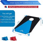 Portable Pvc Framed Cornhole Game Set With 8 Bean Bags And Carrying Bag