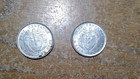 Lot Of 2 1942 Colombia 10 Centavos Silver Unc Bu
