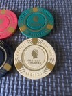 Lot Of 4 Chips Caesars Palace Las Vegas Roulette Set Vintage Casino Chip 90s