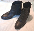 Smoky Mountain Black Leather Front Zip Paddock Riding Boots Size 6y   7 5 Women