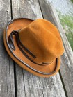 Mr John Jr Vintage Ladies Hat Black Brown  Wool  Made In Italy  Fedora  1960s